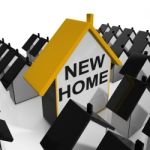 New Home House Means Buying Property Or Real Estate Stock Photo