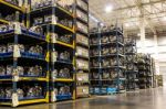 Engine Interior Of New Large And Modern Warehouse Space Stock Photo