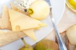 Fresh Pears And Cheese Stock Photo