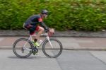 Cyclist Participating In The Velethon Cycling Event In Cardiff W Stock Photo