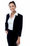 Confident Female Executive Posing Stock Photo