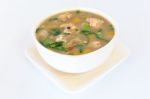 Hot Spicy And Sour Thai Cuisine Soup Stock Photo