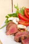 Beef Filet Mignon Grilled With Vegetables Stock Photo