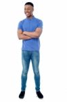 Casual Man Isolated Over White Stock Photo