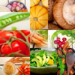 Hearthy Vegetables Collage Composition Stock Photo