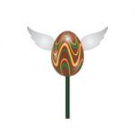 Easter Egg Fly Wing Lollipop Sweet Realistic Color Design  Stock Photo
