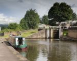 Bingley Three Rise Locks Stock Photo