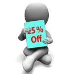 Twenty Five Percent Off Tablet Means 25% Discount Or Sale Online Stock Photo