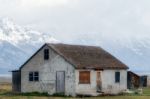 View Of A Derelict House At Mormon Row Near Jackson Wyoming Stock Photo