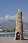 Puerto Banus Lighthouse Stock Photo