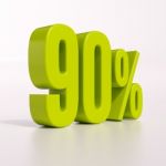 Percentage Sign, 90 Percent Stock Photo