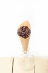 Espresso Coffee Beans On A Paper Cone Stock Photo