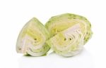 Cabbage Isolated On White Background Stock Photo