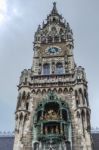 The Rathaus-glockenspiel In Munich Stock Photo