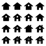 House Icon Set.  Illustration Stock Photo