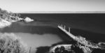 Freycinet Pier By Coles Bay In Tasmania Stock Photo