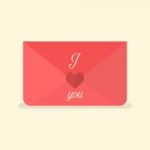 Valentines Love Letter Stock Photo