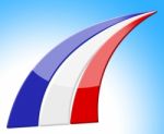 France Flag Indicates Patriot National And Stripes Stock Photo