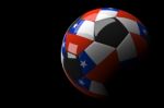 Chile Soccer Ball Isolated Dark Background Stock Photo