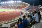 The Soccer Fans In The 700th Anniversary Stadium Stock Photo