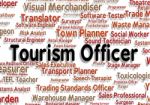 Tourism Officer Indicating Occupations Holiday And Career Stock Photo