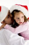 Daughter And Father Hugging Stock Photo