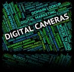 Digital Cameras Representing High Tec And Technology Stock Photo