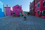 Italy Venice Burano Island Stock Photo