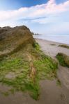 Burleigh Heads Beach During The Day Stock Photo