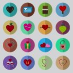 Valentine Icon Set  Illustration Stock Photo