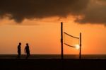 Beach Volleyball Stock Photo