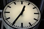 Clock At Sky Train Station Stock Photo