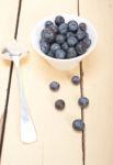 Fresh Blueberry Bowl Stock Photo