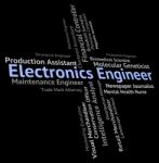 Electronics Engineer Means Electrical Occupations And Technology Stock Photo