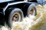 Close Up  Truck Wheel Stock Photo