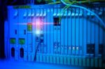 Fiber Optic With Servers In A Technology Data Center Stock Photo