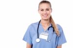 Young Smiling Medical Worker Stock Photo