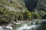 Aguas Calientes, The Town And Railway Station At The Foot Of The Stock Photo