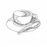 Cup Of Coffee Doodle Stock Photo