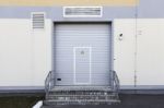 Entrance To Transformer Room, Closed Type Electric Plant Stock Photo