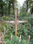 Crosses On Graves Cemetery And Fences   Stock Photo