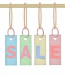 Hanging Sale Tag Stock Photo