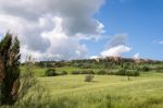 View Of Pienza In Tuscany Stock Photo