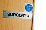 Surgery Sign Stock Photo