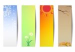 Vertical Bookmark Season Stock Photo