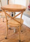 Single Vintage White Kitchen Chair Stock Photo