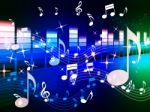 Multicolored Music Background Shows Song Randb Or Blues
 Stock Photo