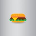 Burger Flat Icon   Illustration  Stock Photo