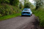 J. Coleman Driving Ford Escort Stock Photo