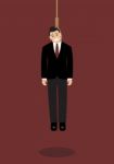 Hanged Businessman Stock Photo